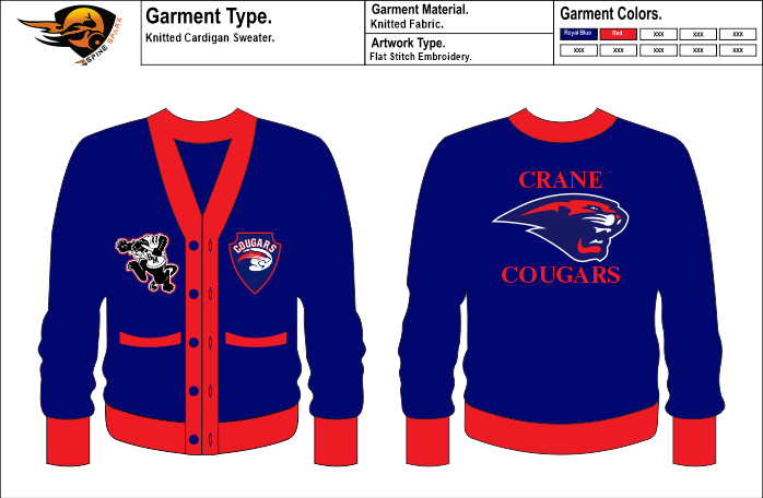 Royal Blue Red Knited Sweaters