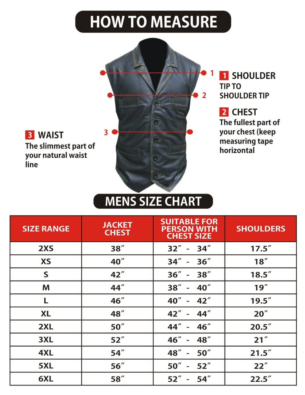 Spine Spark Men's New Black Collarless Style Pure Leather Vest