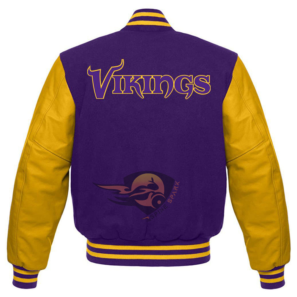 Purple Minnesota Vikings Varsity NFL Jacket By Spinespark