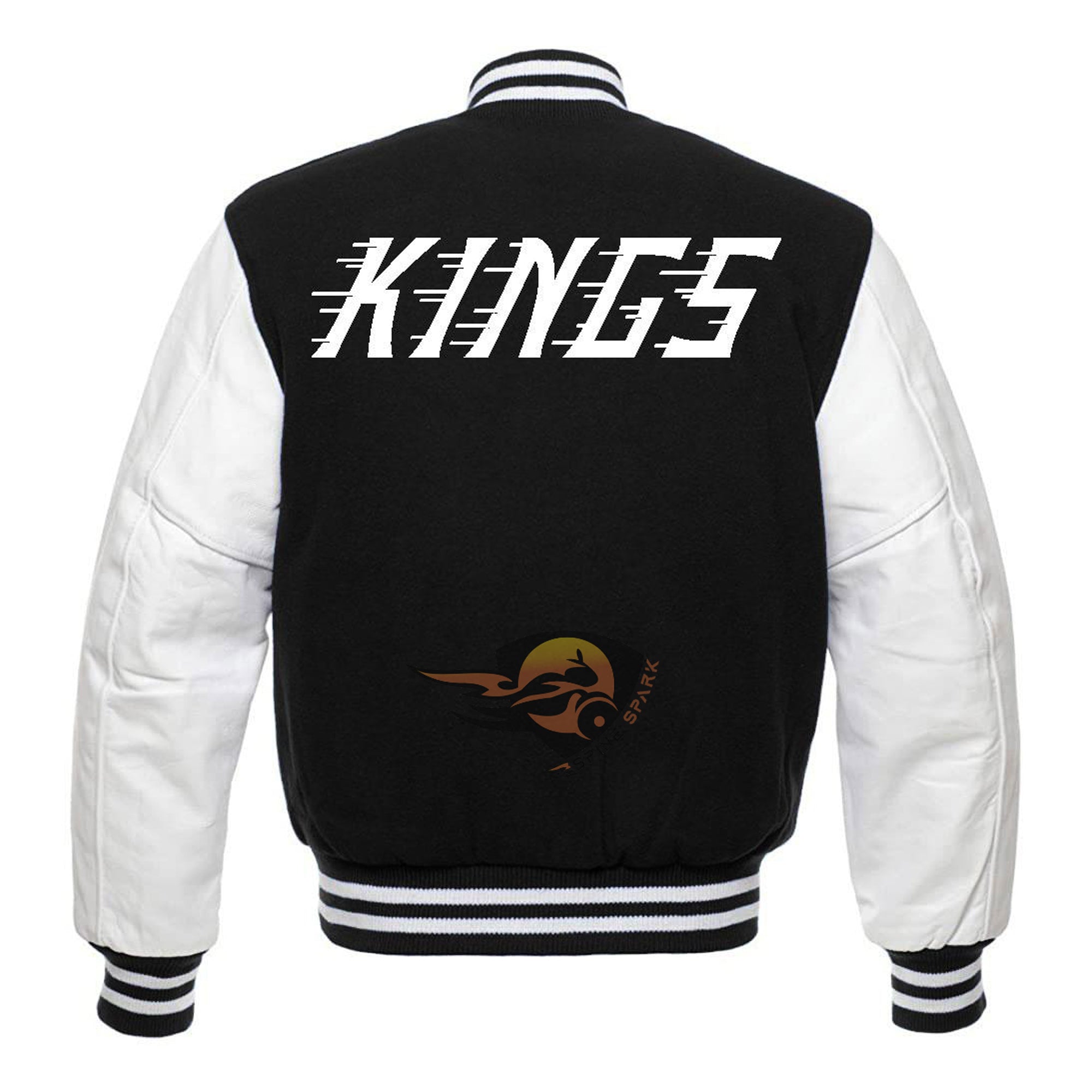 Black LA Kings Varsity NHL Jacket By Spinespark