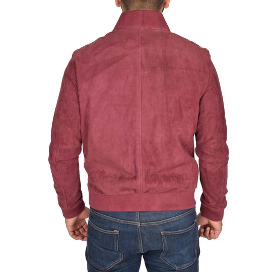 Spine Spark Burgundy Soft Suede Leather Jacket