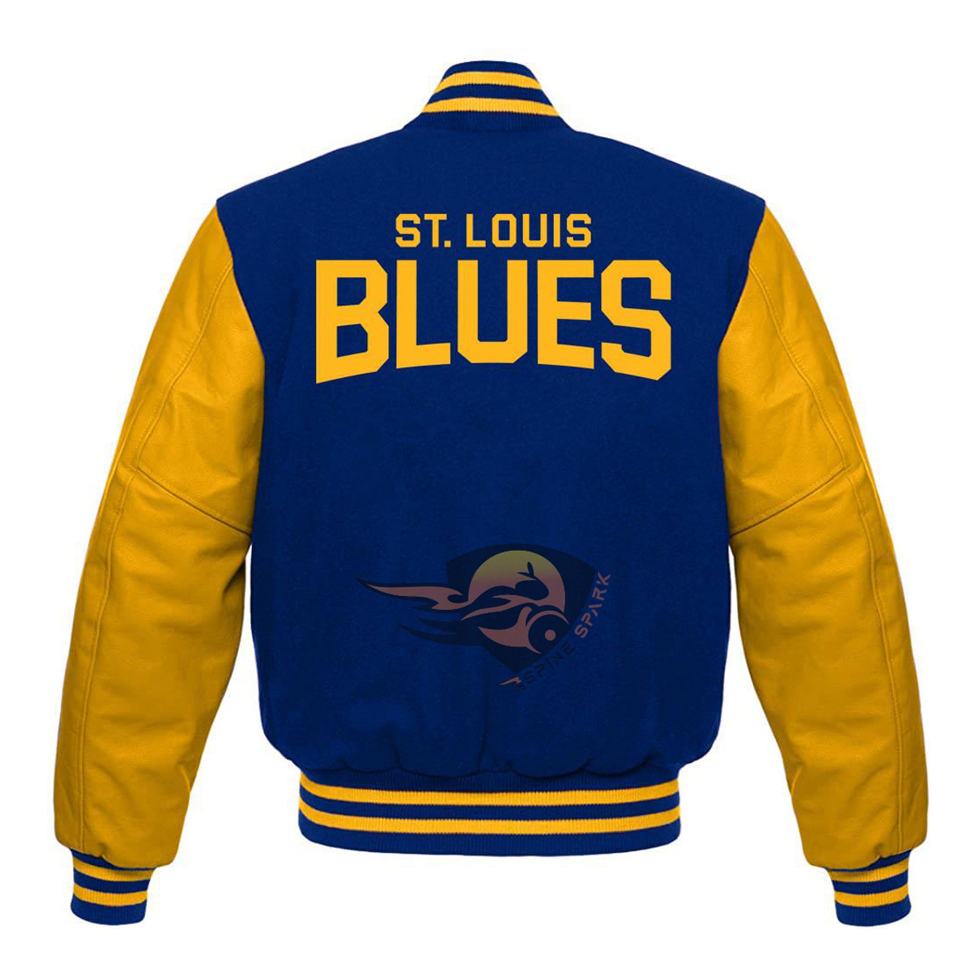 Royal Blue St Louis Blues Varsity NHL Jacket By Spinespark
