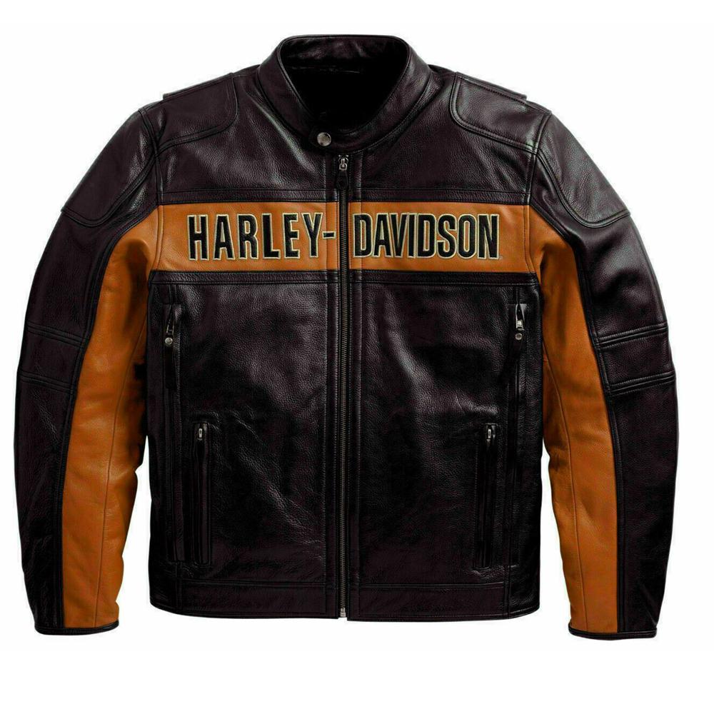 Spine Spark Bill Goldberg Harley-Davidson Black Leather Jacket