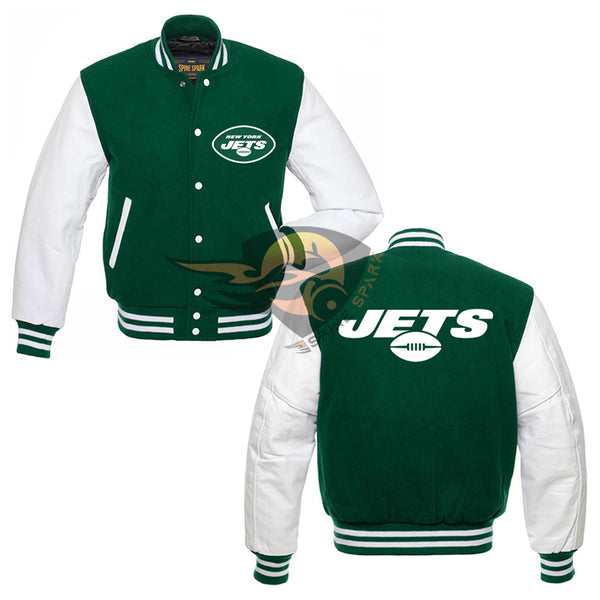 NY Jets Green and Black Satin Jacket