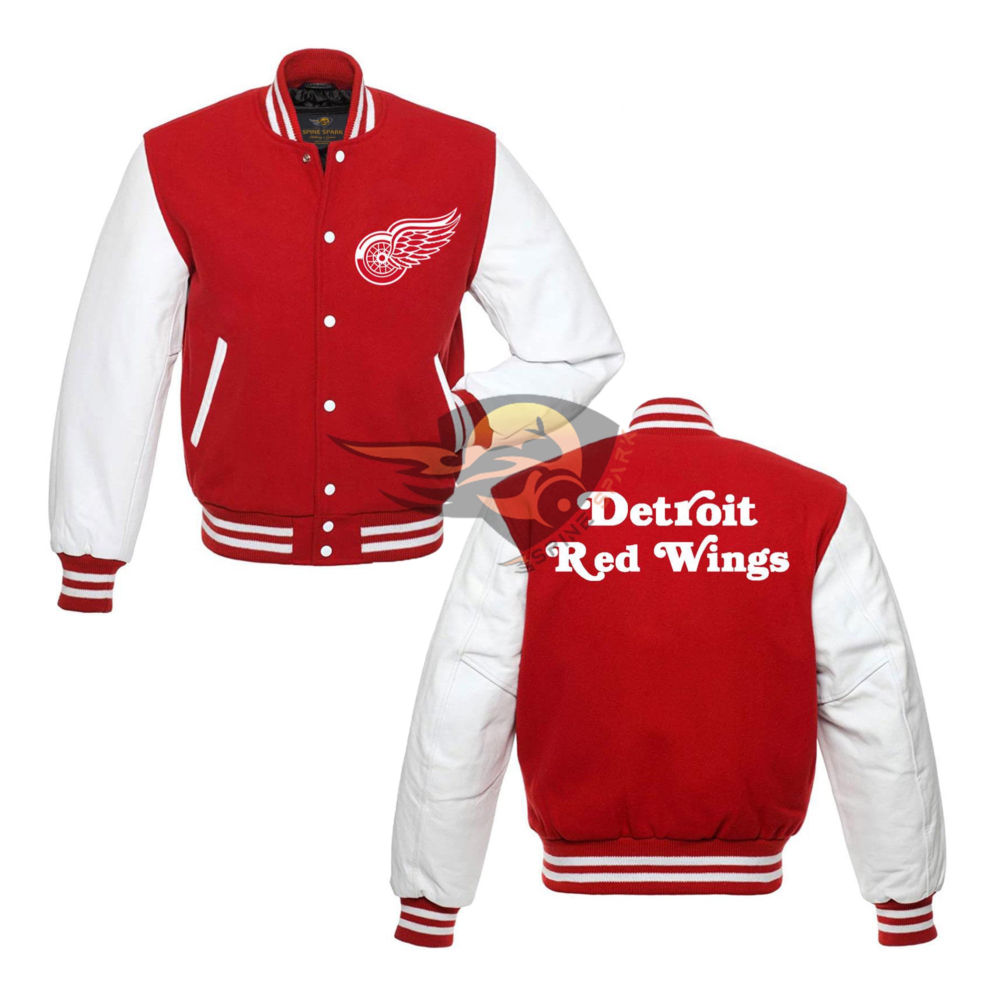 Detroit Red Wings Varsity NHL Jacket By SpineSpark