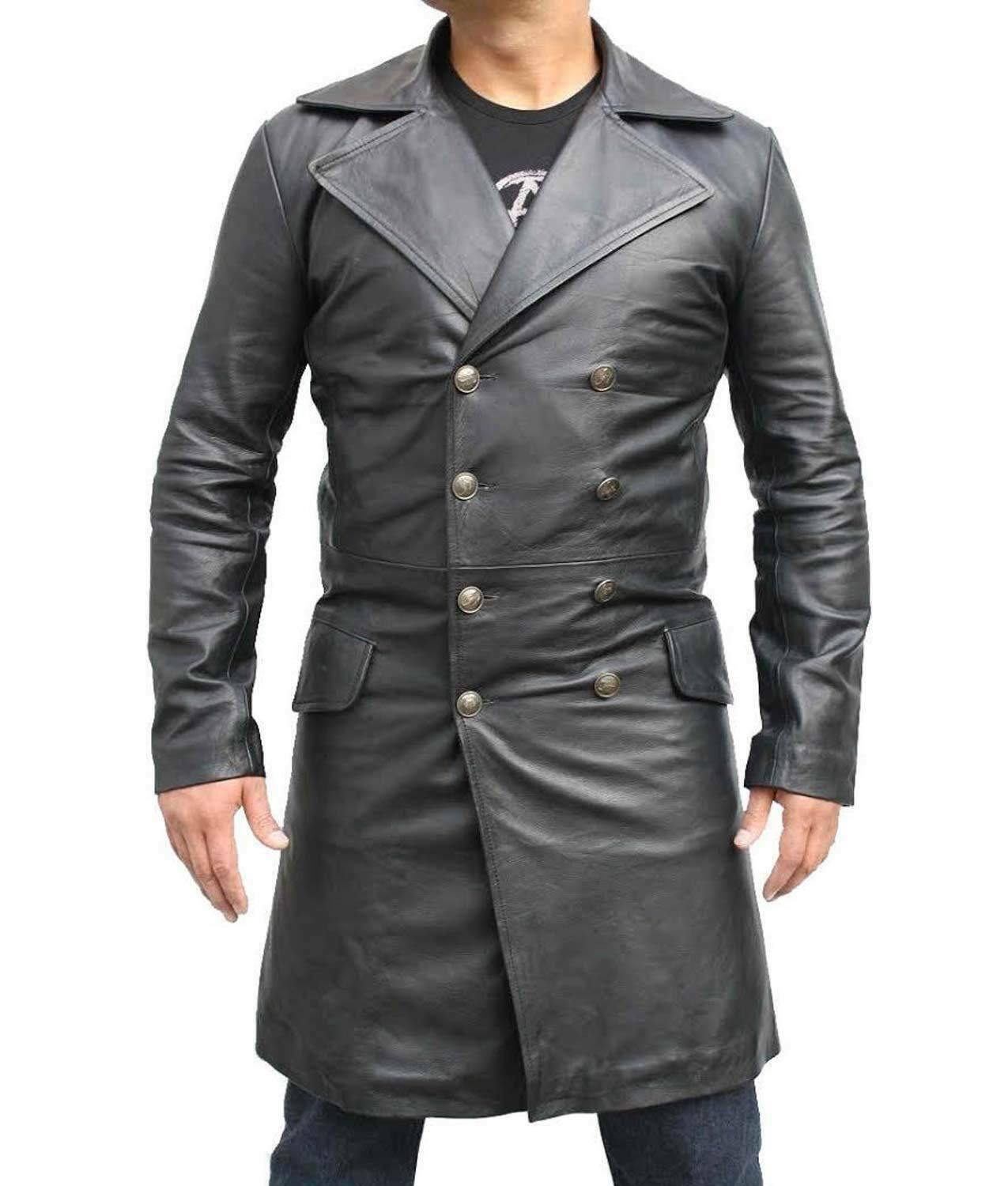 Spine Spark Most Stylish Johnny Depp Sweeney Todd Leather Coat