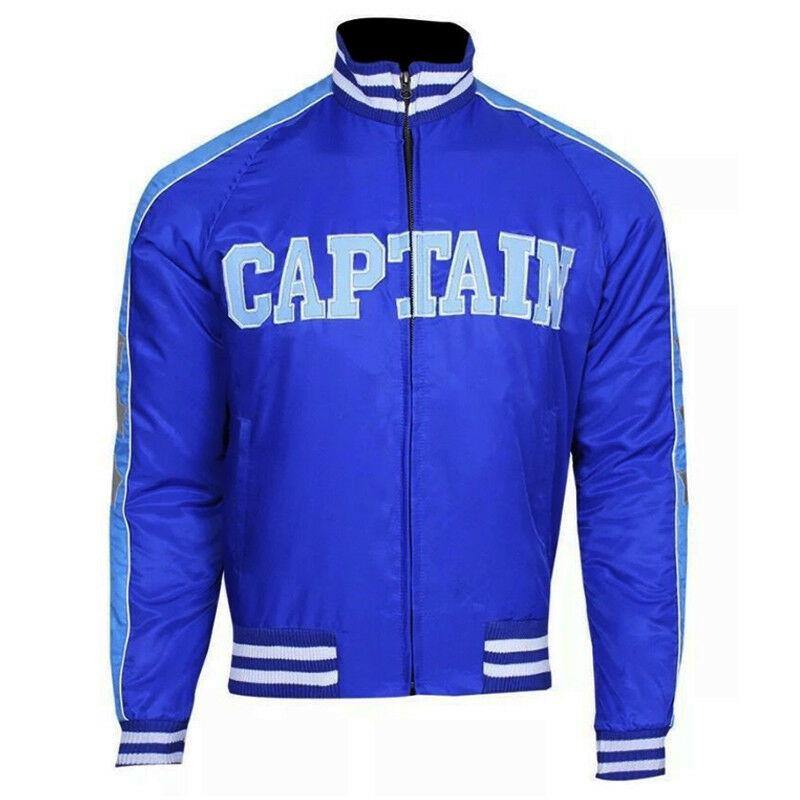 Spine Spark Captain Boomerang Suicide Squad Blue Satin Jacket