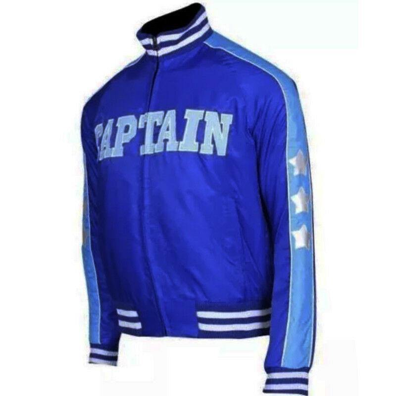 Spine Spark Captain Boomerang Suicide Squad Blue Satin Jacket