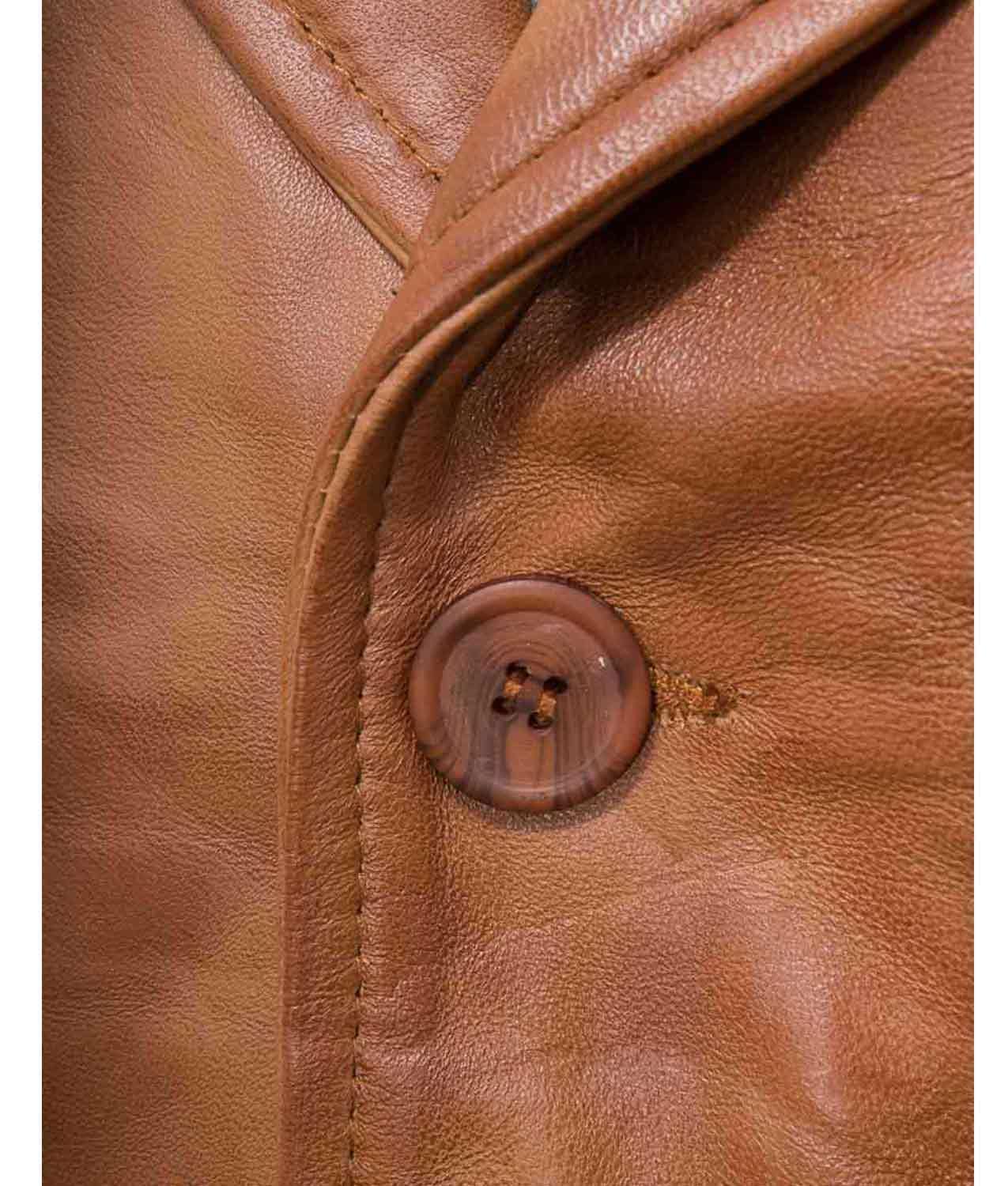 Spine Spark Men's Horse Riding Fashion Tan Brown Leather Vest