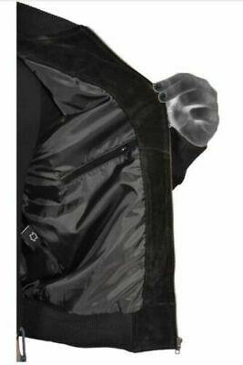 Spine Spark Black Soft Suede Leather Jacket