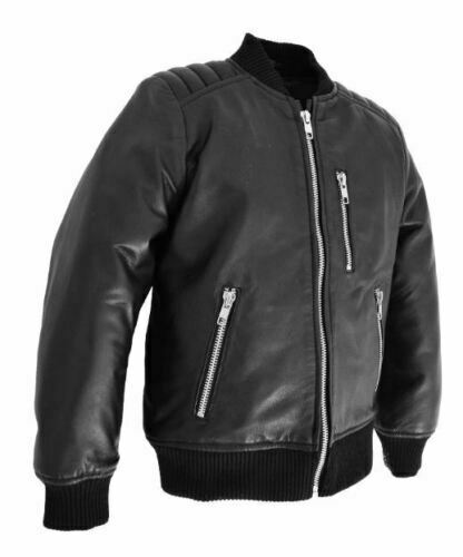 Spine Spark Full Leather Classic Black Varsity Fashion Jacket
